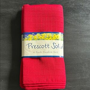 Prescott Solid Red Napkin Set